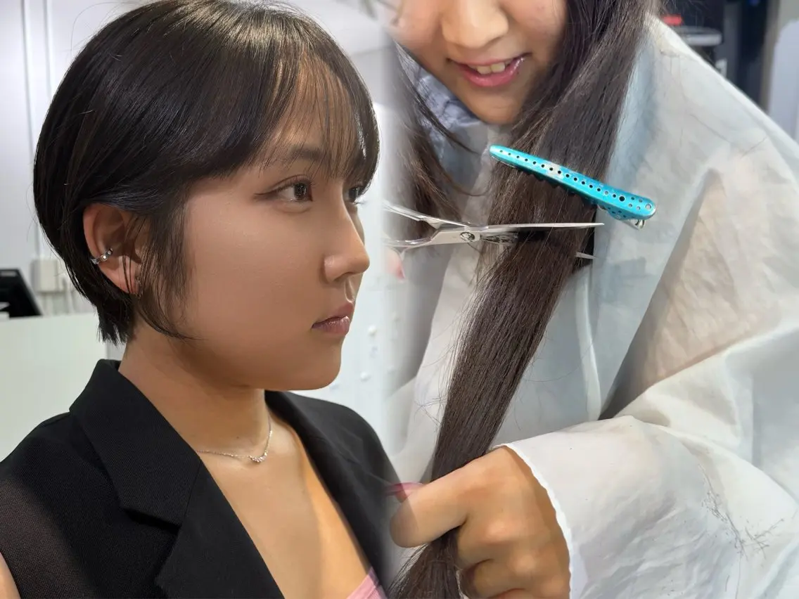 ショート ボブ 顔周りカット 髪質改善 韓国風ヘア レイヤーカット カット ヘアカラー トリートメント 多毛癖毛さんのお悩み 解決!🫧ナルミのヘアスタイル