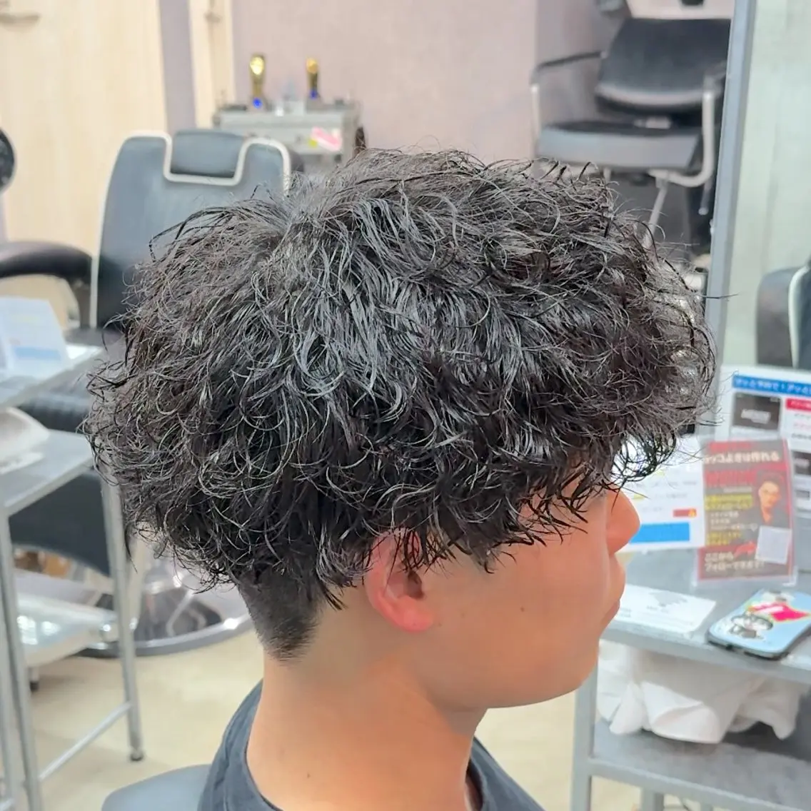 ショート パーマ ヘアアレンジ メンズ MENIN メンズ サロン 望月 涼太のヘアスタイル