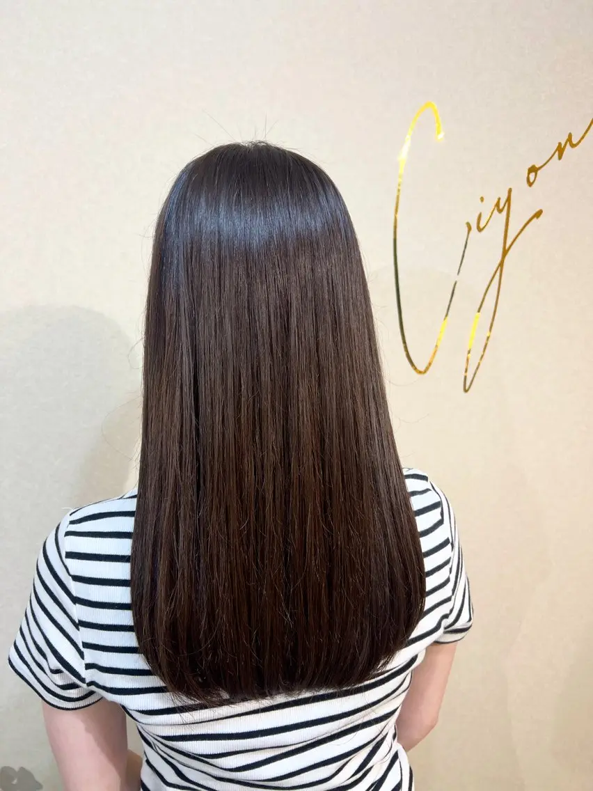ロング 髪質改善 ヘアカラー トリートメント ciyon. ヘア デザイナー ayaのヘアスタイル