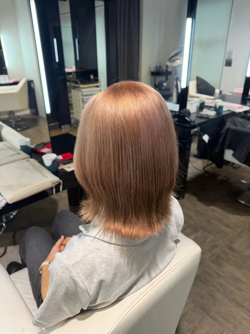 ミディアム ヘアカラー 🎀momoღブリー チハイトーン🎀のヘアスタイル