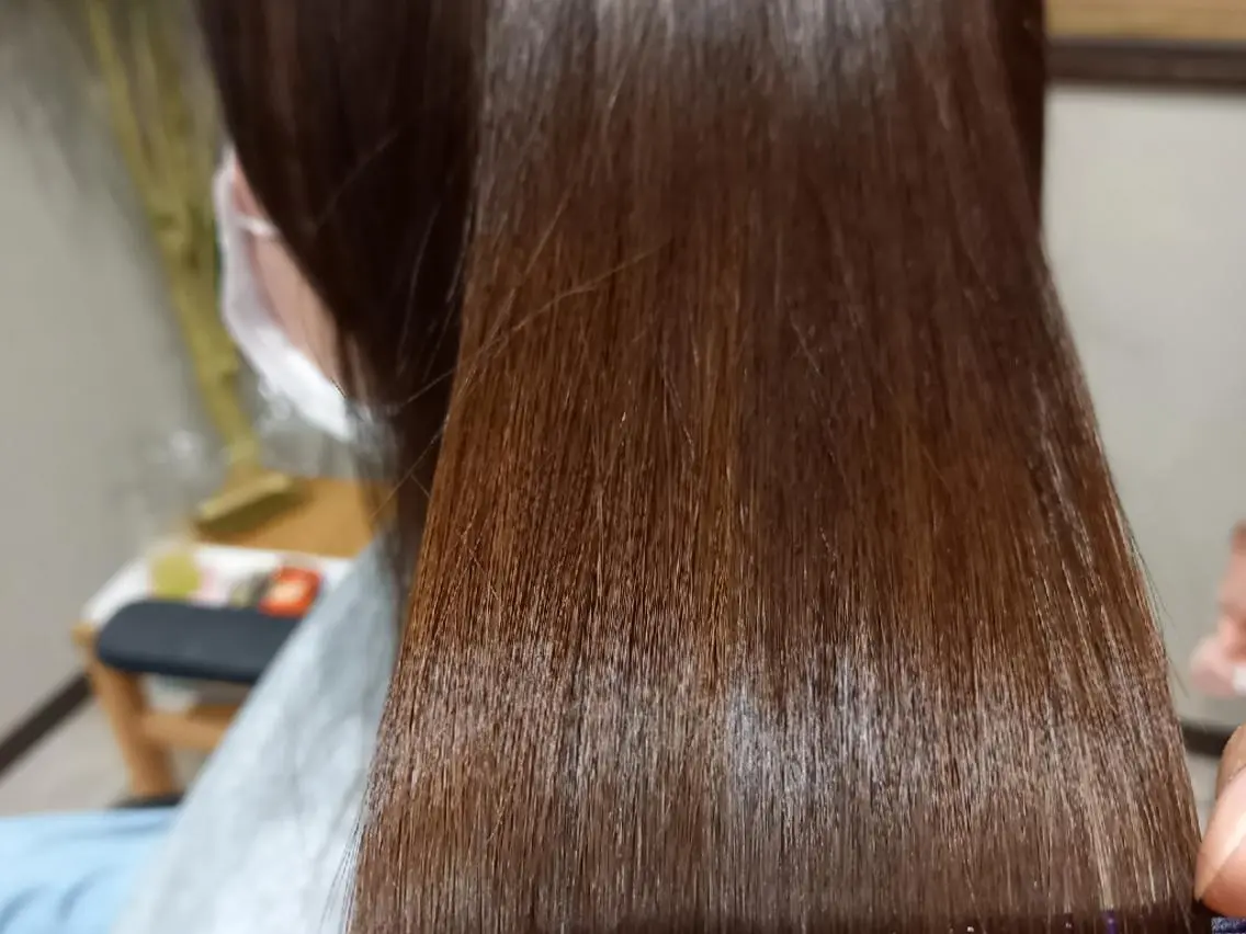 カラー 髪質改善 ヘアカラー トリートメント 上原 嘉代子のヘアスタイル