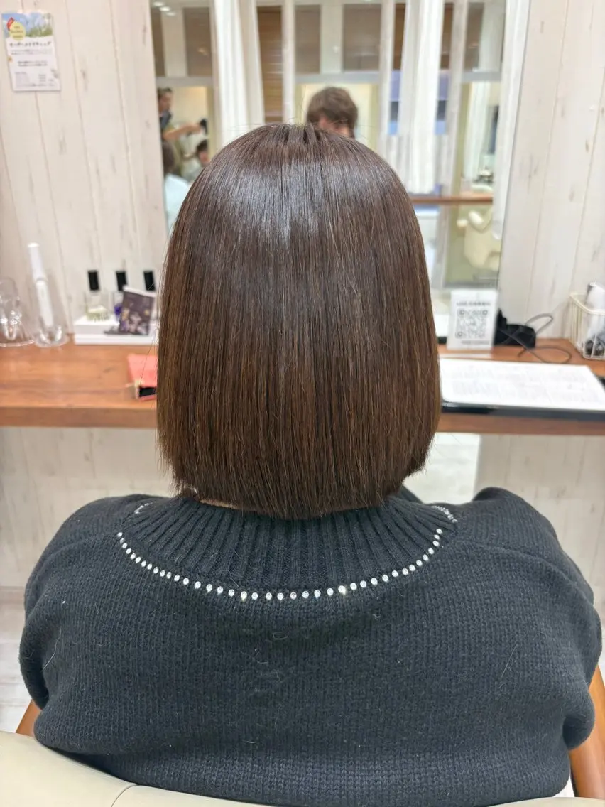 ショート カット 縮毛矯正 髪質改善×レイヤー 高嶋のヘアスタイル