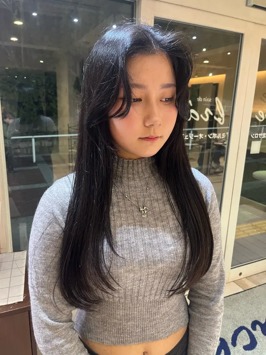 ロング カラー ブリーチ ダブルカラー エドルカラー インナーカラー ブリーチなしカラー 髪質改善/レイヤー/ ボブ/磯野史歩のヘアスタイル