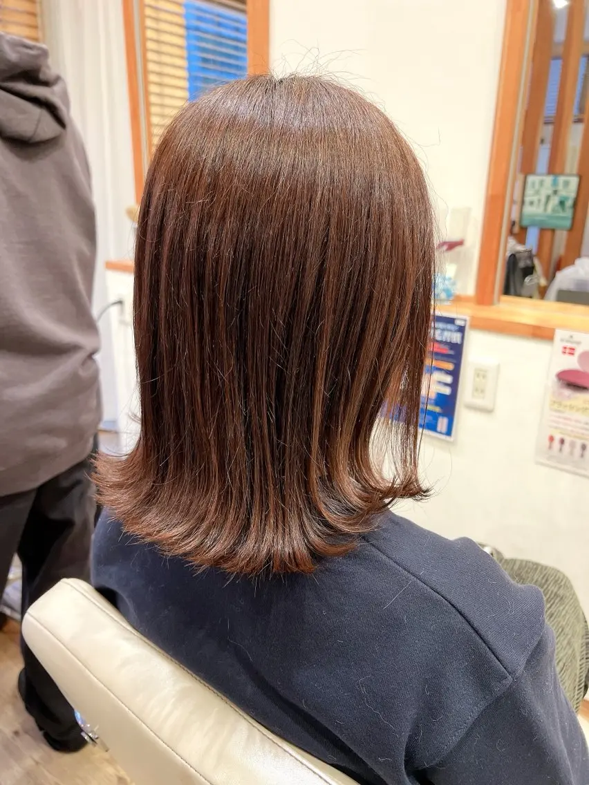 セミロング カラー カット ヘアカラー アザマ　ヤスカツ _rosso 川口のヘアスタイル