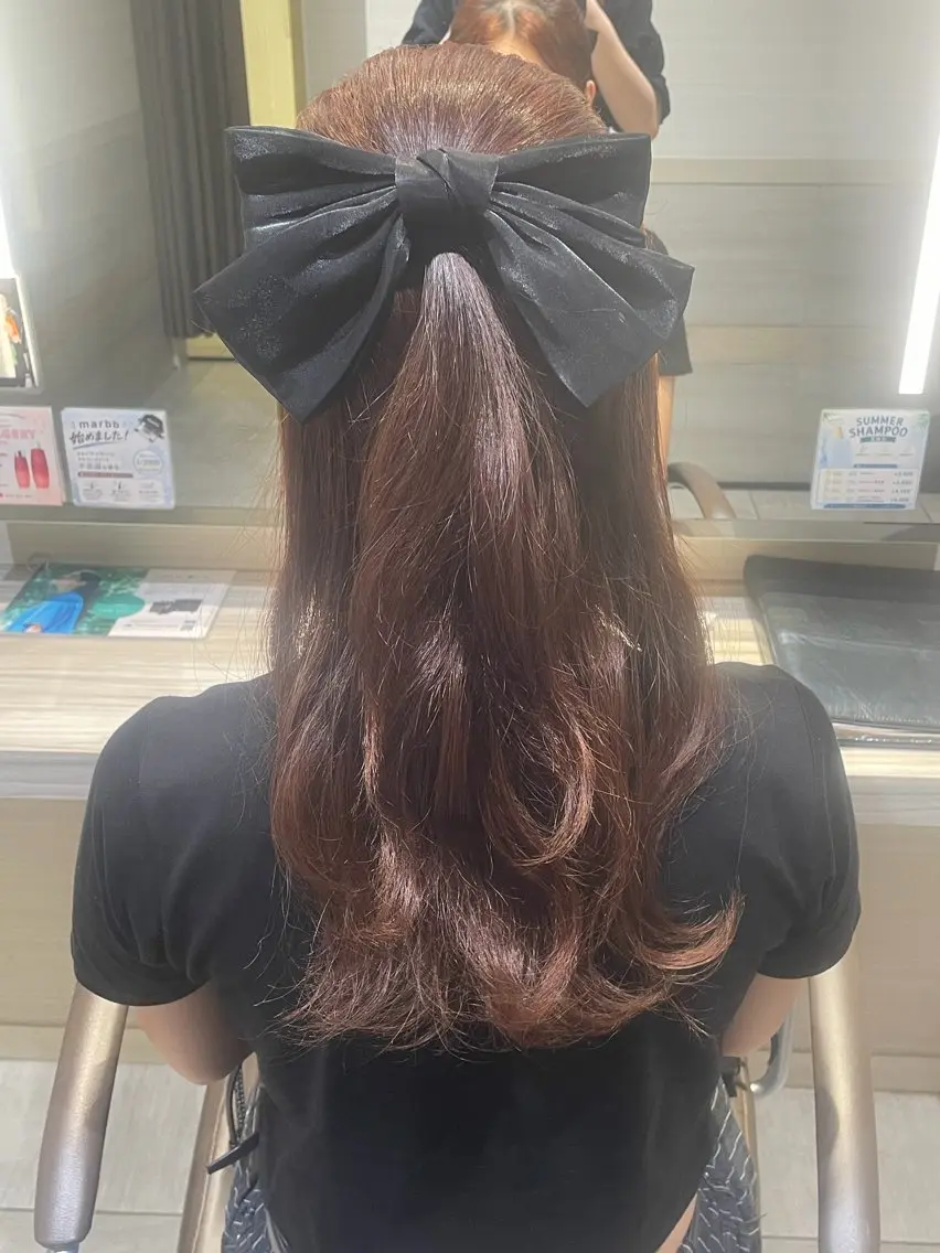 ミディアム カラー ヘアカラー トリートメント 🐈‍⬛韓国風艶髪× 透明感カラー/まりのヘアスタイル