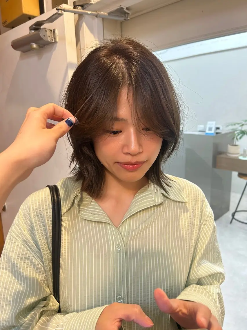 ミディアム カラー 透明感カラー chisaのヘアスタイル
