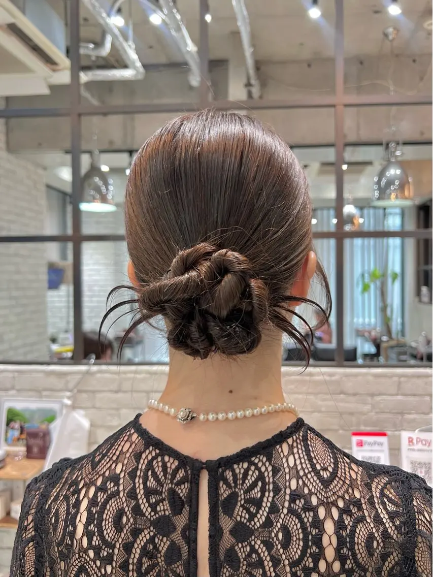 セミロング ヘアアレンジ ヘアセット 🌿ニュアンス/髪質 改善🌿Fukudaのヘアスタイル