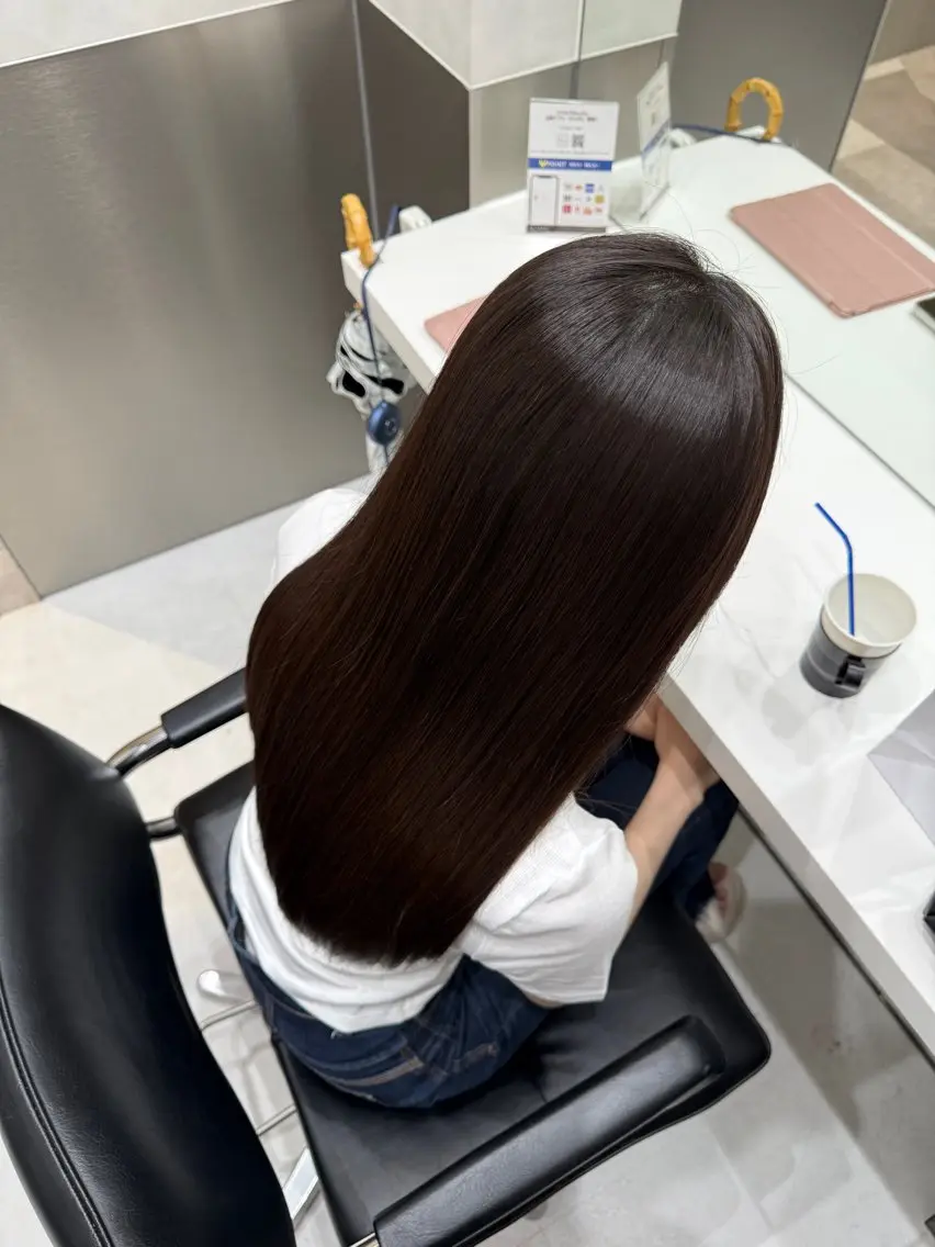 ロング 縮毛矯正 トリートメント 縮毛矯正クロスパーマ 益子達也のヘアスタイル