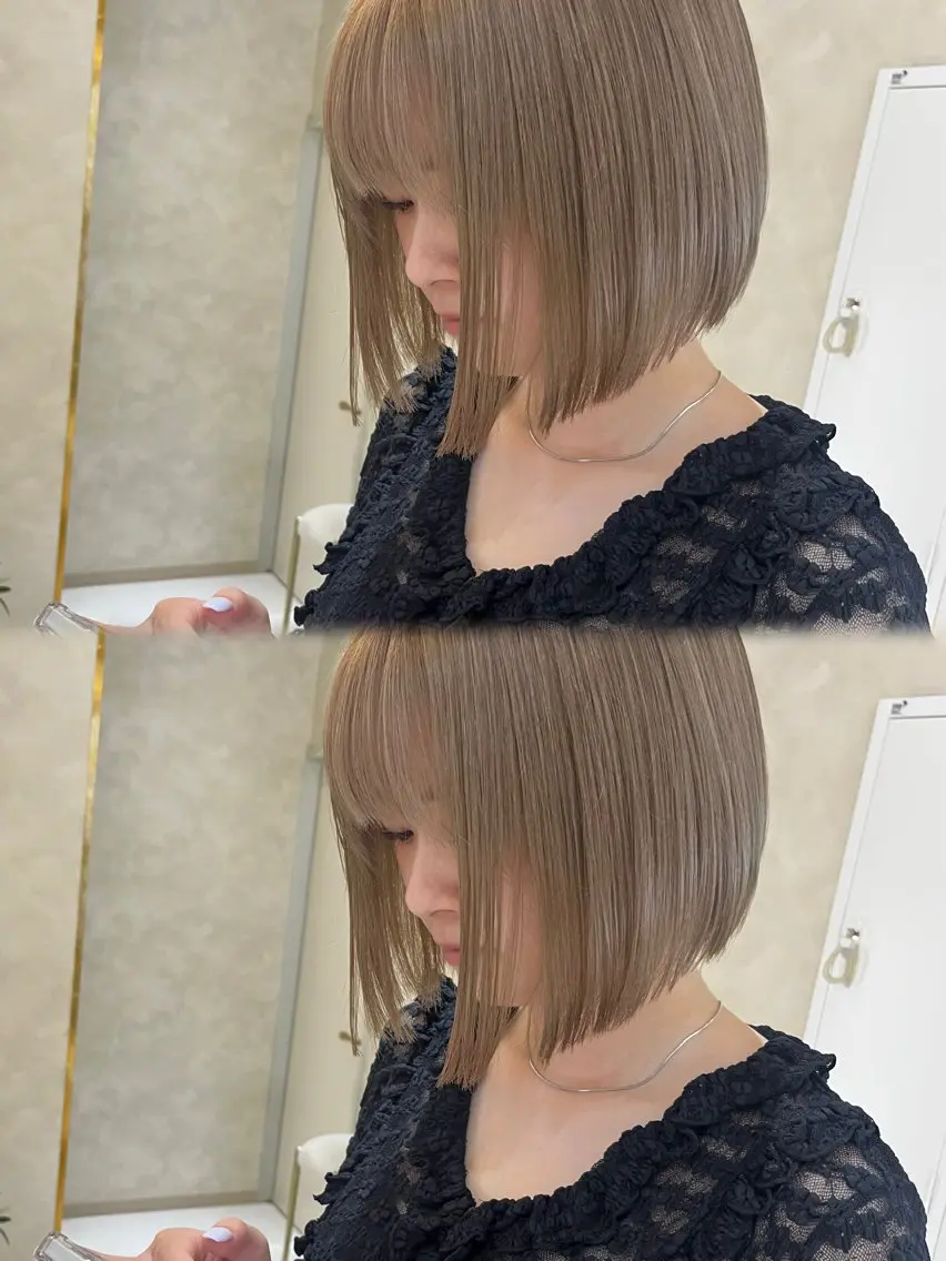ショート 似合わせカット カット ヘアカラー トリートメント nao🎀zina 透明感/艶髪のヘアスタイル