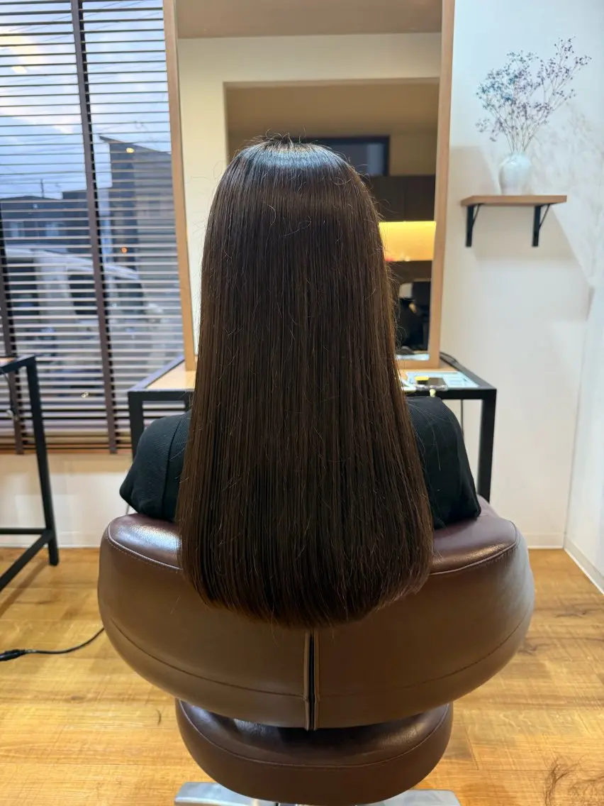 ロング 顔周りカット レイヤーカット PERK🪽⋆.* sakiのヘアスタイル