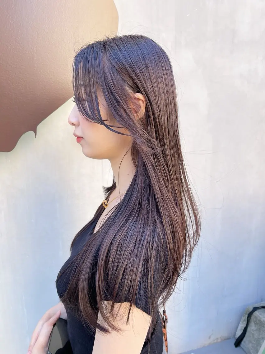 セミロング カラー レイヤーカット カット ヘアカラー トリートメント AiM 大名　似合わせカットのヘアスタイル