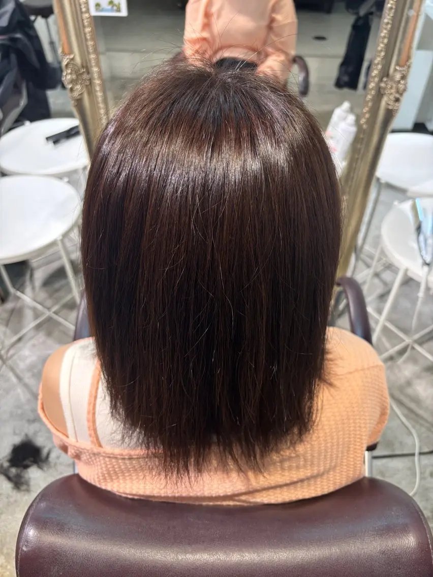 ミディアム ヘアカラー 田中 准羽のヘアスタイル
