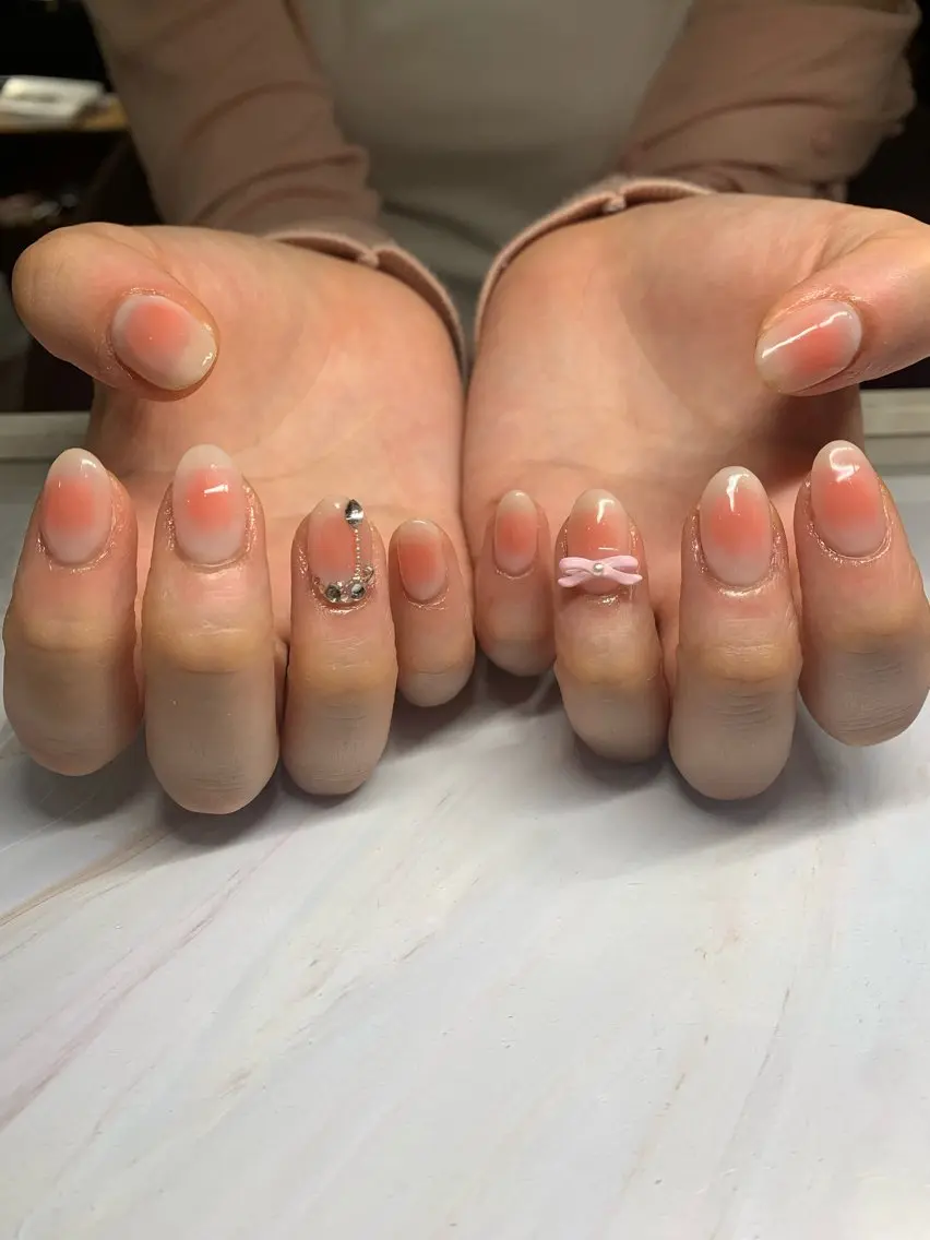 ネイル フレンチネイル ジェルネイル 韓国ネイル マグネットネイル マグネットフレンチ akina nailsのネイルデザイン