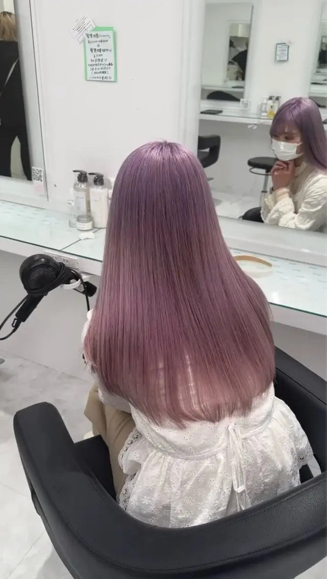 ロング カラー ヘアアレンジ ウルフカット×ハイ トーン職人🤍ゆうひのヘアスタイル