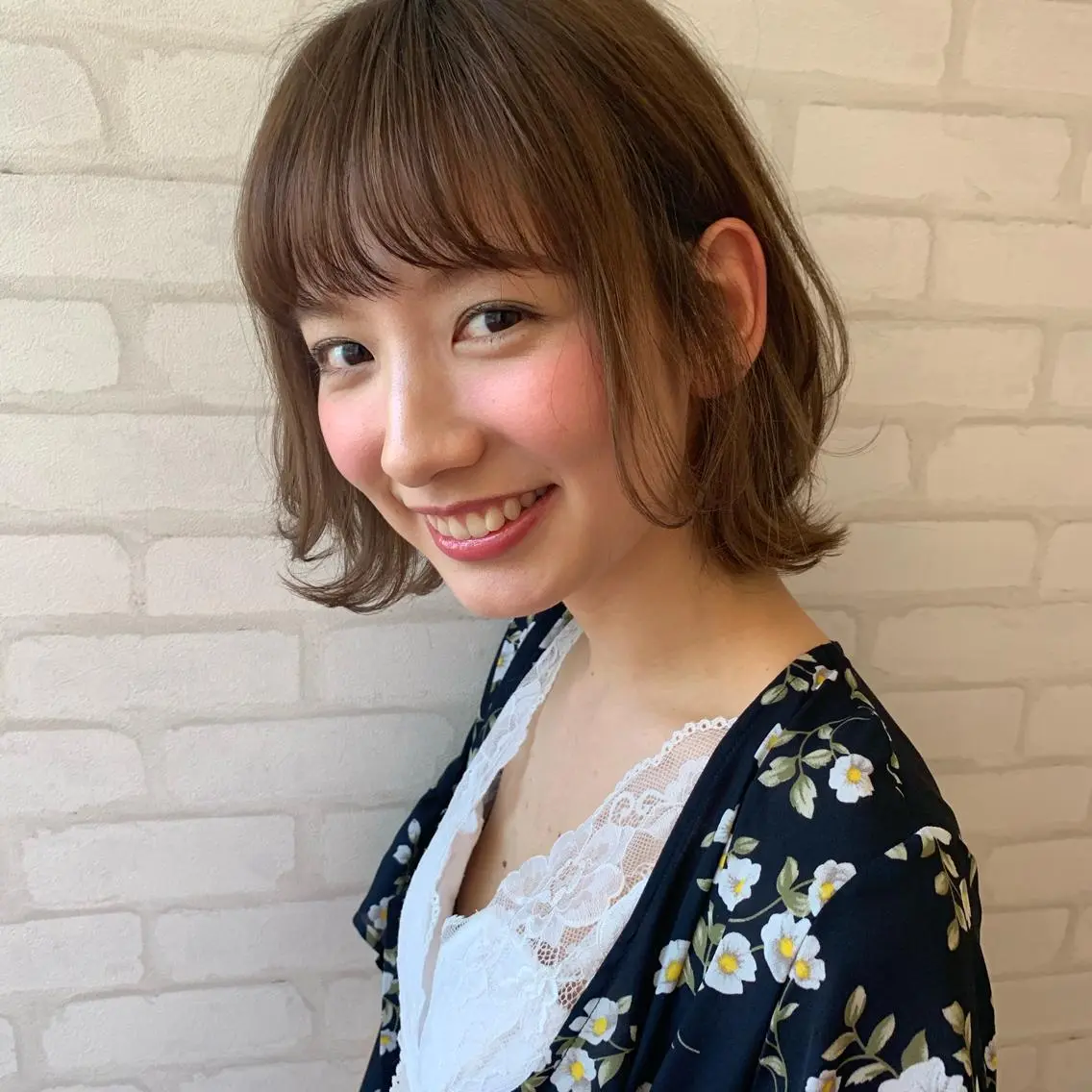 ミディアム カット ヘアカラー トリートメント 高橋 一矢のヘアスタイル