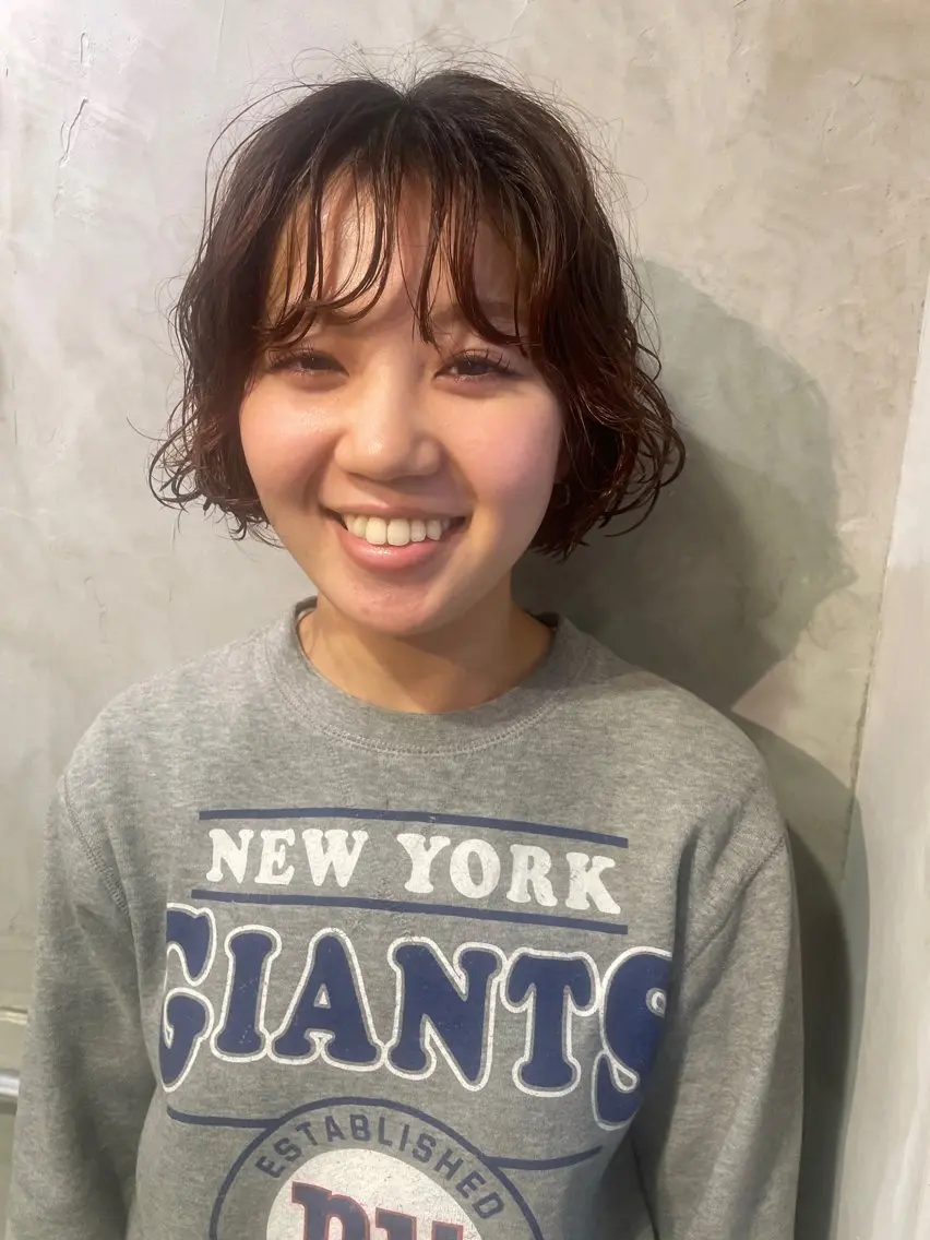 ショート パーマ カット パーマ トリートメント ayane⭐️ボブ・ ショート・パーマのヘアスタイル