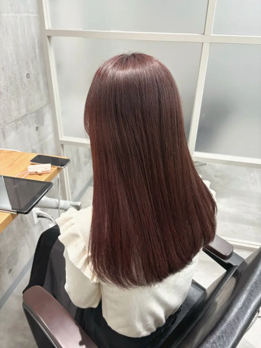 ロング カラー ヘアアレンジ ブラウンカラー ピンクカラー ピンクブラウン トリートメント 🌷大澤ゆい🌷 stylistのヘアスタイル