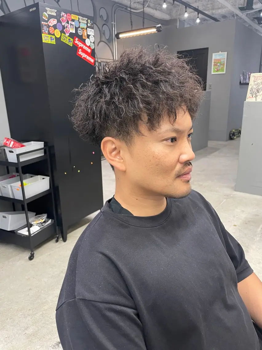 ショート パーマ メンズ メンズ専門サロン wokeのヘアスタイル