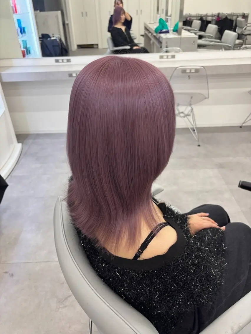 セミロング カラー ヘアカラー 🧸🎀ブリーチ ‪栄🎀🧸かのんのヘアスタイル