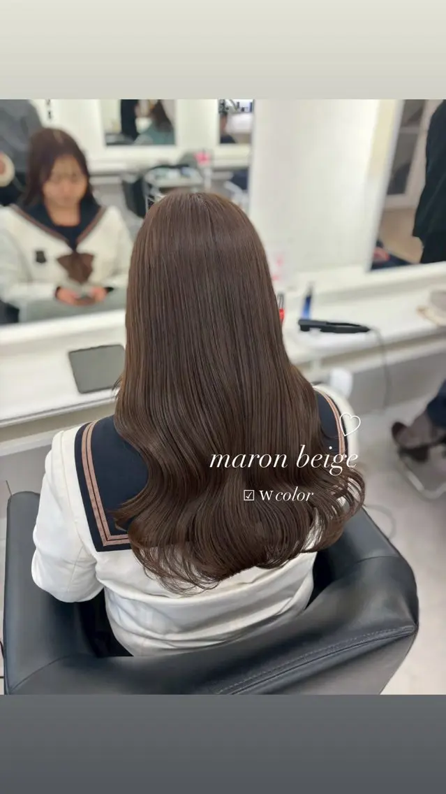 ロング ヘアカラー ParveMix 宮﨑 梨里のヘアスタイル