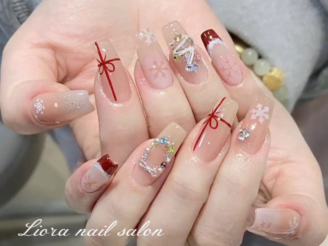 ネイル チークネイル フットネイル フレンチネイル ジェルネイル ガーリー ハンドネイル JUN Lioraネイルのネイルデザイン