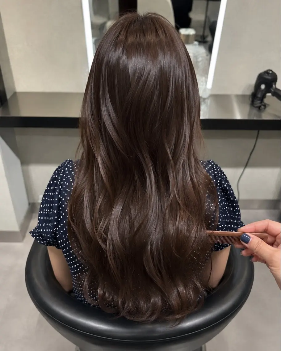 ミディアム カラー ブラウンカラー トリートメント 🌈ウルトワ水素 髪質改善naru🌈のヘアスタイル
