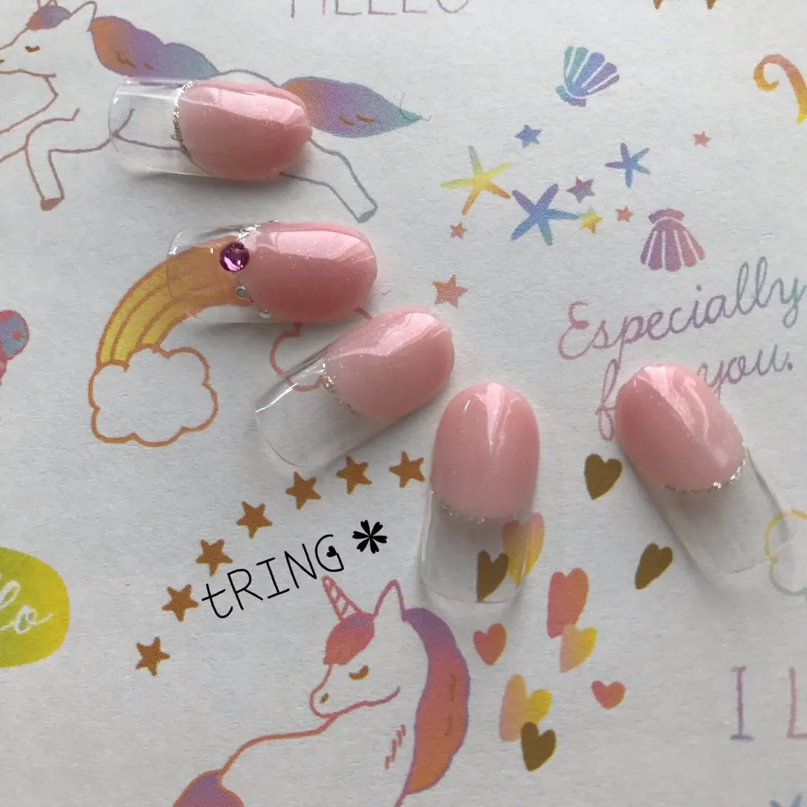 ネイル フレンチネイル シンプルネイル ハンドネイル tRING* しいの木台のネイルデザイン