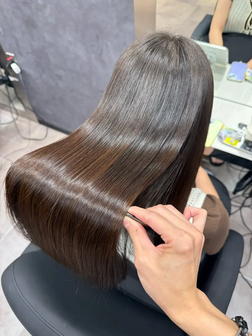 ロング カット 縮毛矯正 トリートメント 髪質改善 Taijuのヘアスタイル