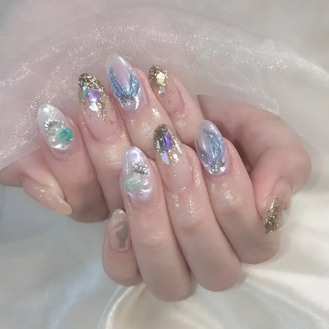 ネイル ハンドネイル kahosan 𓆉のネイルデザイン