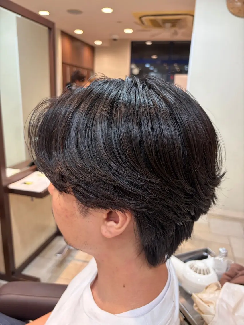 ショート パーマ メンズ メンズカットパーマ 特化　田場千大のヘアスタイル