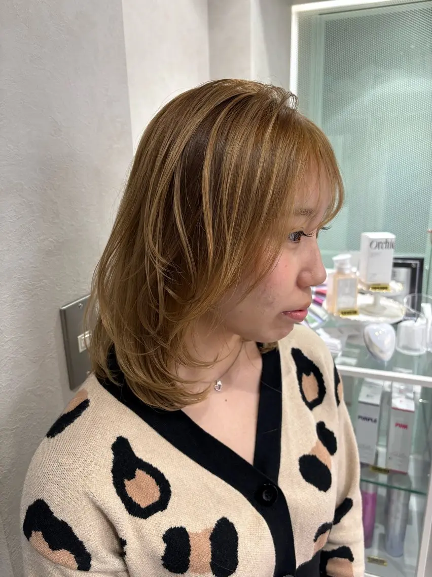 ミディアム ハッシュカット ハイレイヤー 韓国風ヘア レイヤーカット カット Yuta✂︎ 韓国レイヤー🪽のヘアスタイル