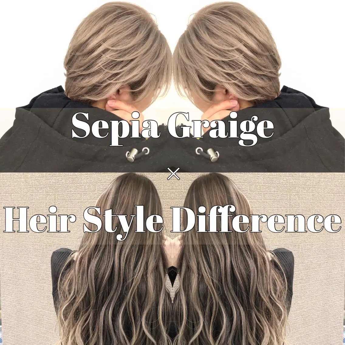セミロング カラー ヘアアレンジ バレイヤージュ デザインカラー ハイライトカラー 外国人風カラー ハイライト アンドウ ユウ/ レイヤーカット/韓国のヘアスタイル