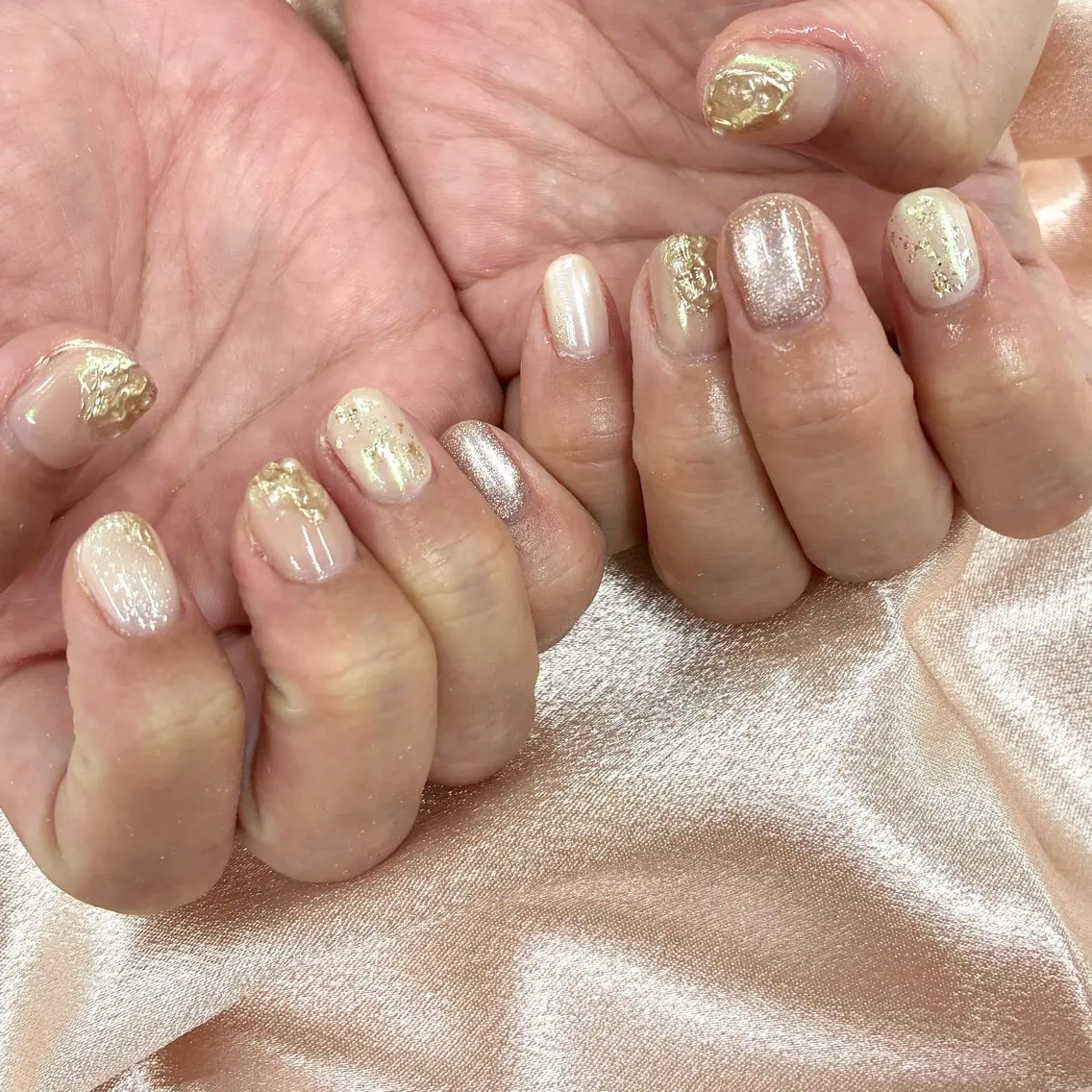 ネイル ニュアンスネイル ショートネイル ハンドネイル _white 上本町店のネイルデザイン