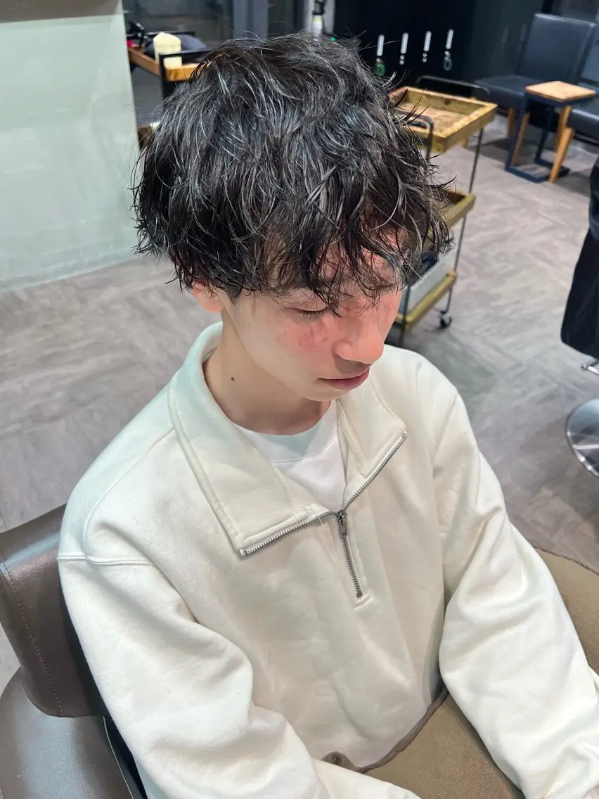 ショート パーマ🌀 メンズスタイルゆうなのヘアスタイル
