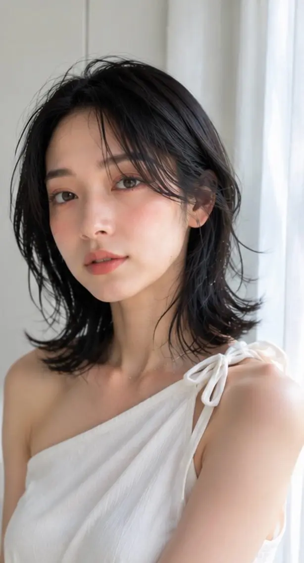 ミディアム カラー カット ヘアカラー トリートメント Garden 浅草蔵前のヘアスタイル