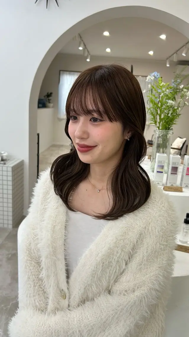 ミディアム ヘアカラー 古堅 一正のヘアスタイル