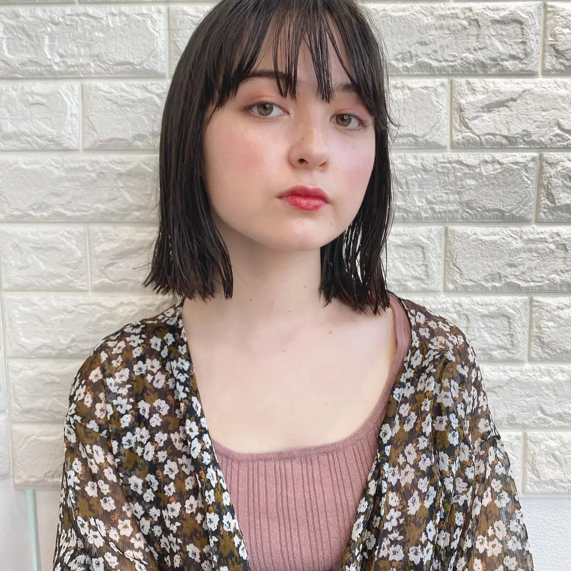 ミディアム カラー パーマ ヘアアレンジ メンズ キッズ ネイル マツエク・マツパ モリモト サナのヘアスタイル