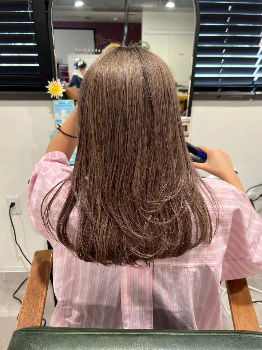 ミディアム カラー カット ヘアカラー トリートメント 透明感カラー 🫧ゆうしん/平尾のヘアスタイル
