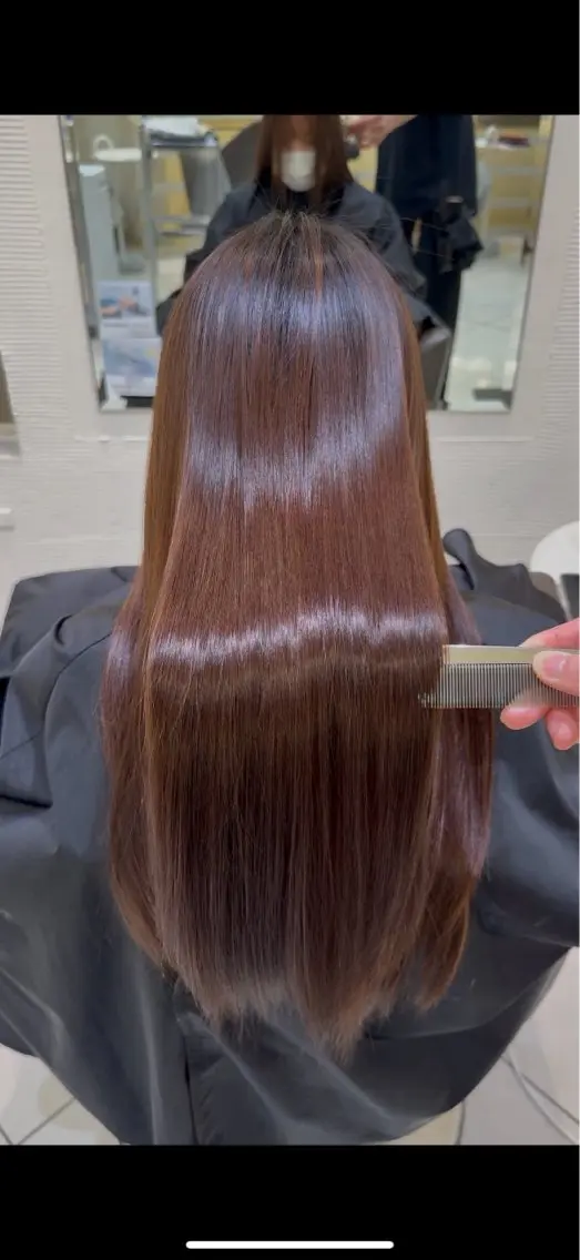 ロング 縮毛矯正 メンズ縮毛矯正 ブリーチカラー/まやのヘアスタイル