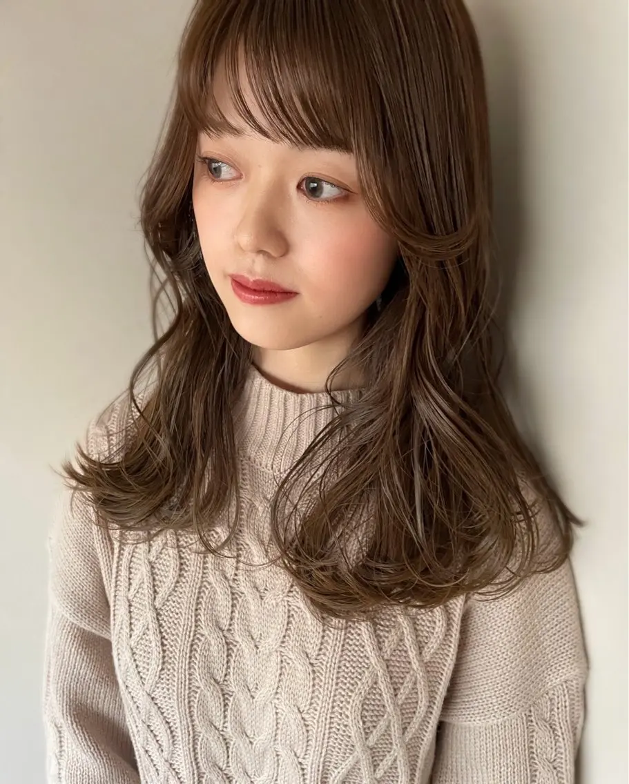 セミロング miri髪質改善 久留米/韓国のヘアスタイル