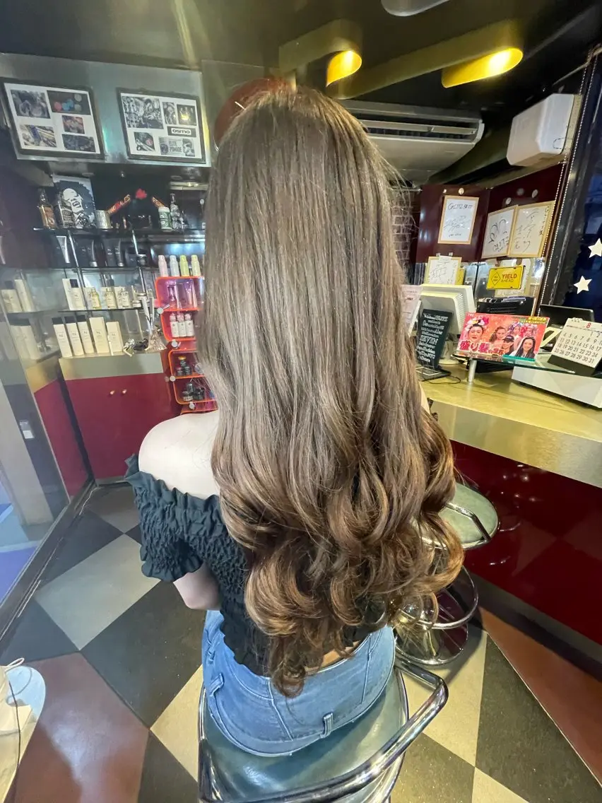 ロング カラー ブラウンカラー ピンクカラー ピンクブラウン トリートメント 👑派手髪/カット 👑ANRYのヘアスタイル