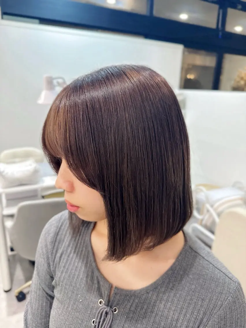 【ボブスタイル】🐈‍⬛小顔似合わせカット＋トリートメントの写真