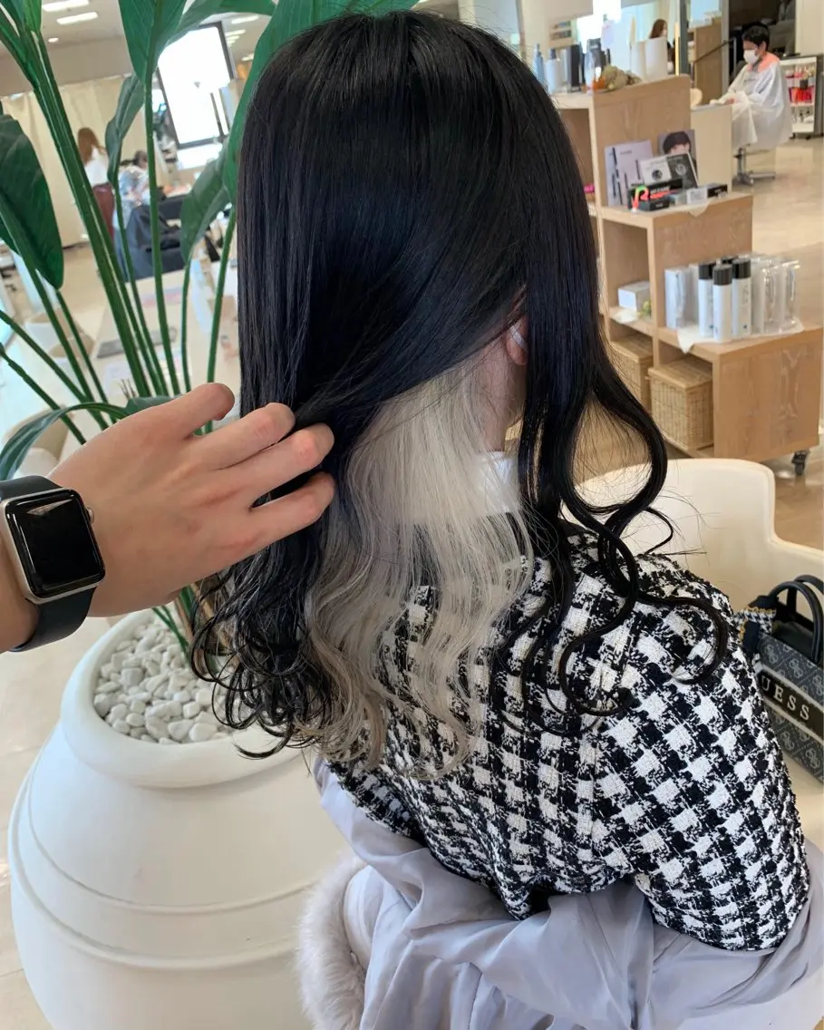セミロング カラー インナーカラー ヘアカラー ブリーチ✨/似合わせ カラー🎀/Yuzuのヘアスタイル