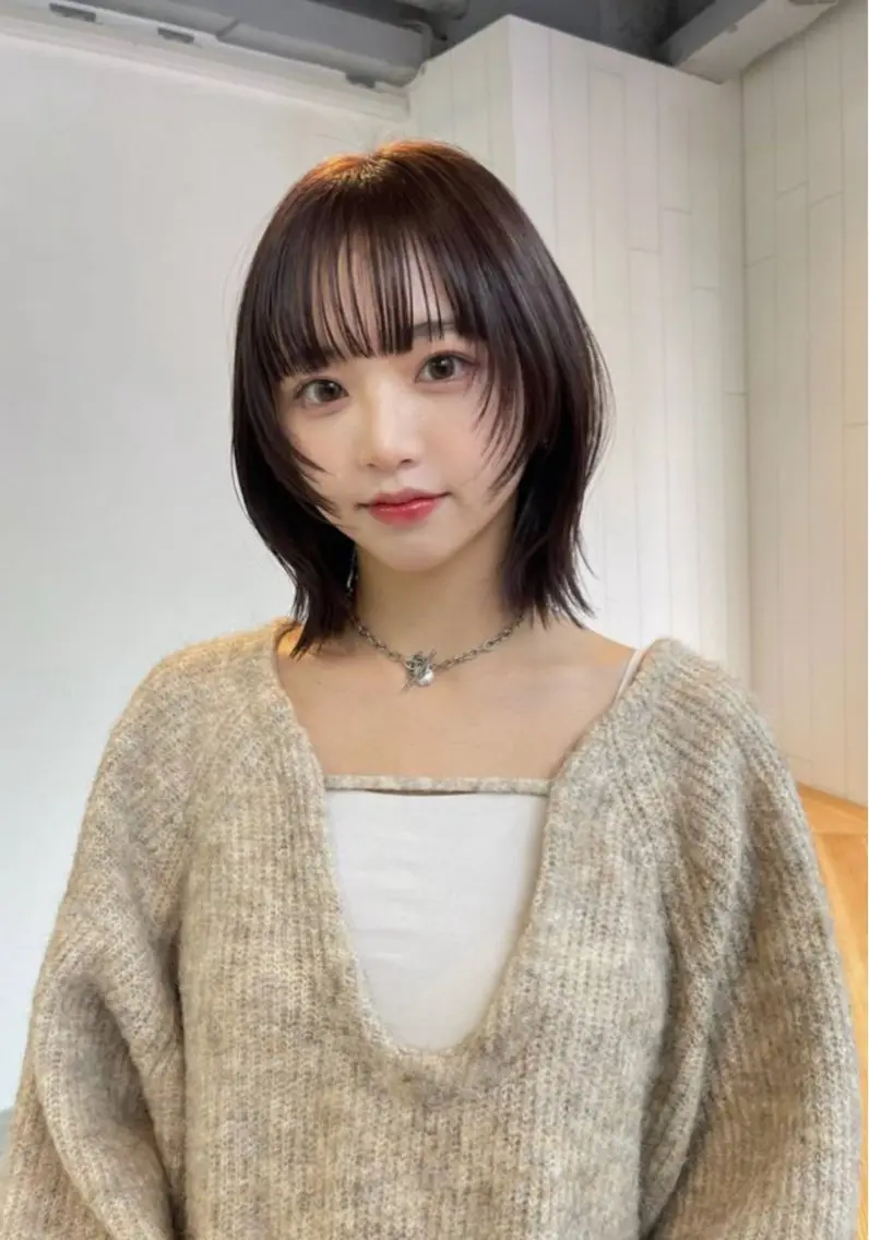 ミディアム レイヤーカット ウルフカット 髙木 利央のヘアスタイル