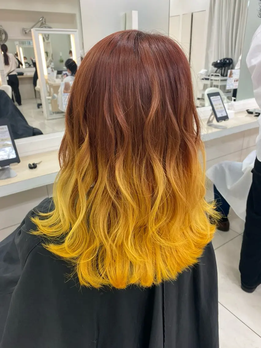 ロング カラー ヘアカラー ✨カラー特化髪質改善 稲吉✨のヘアスタイル