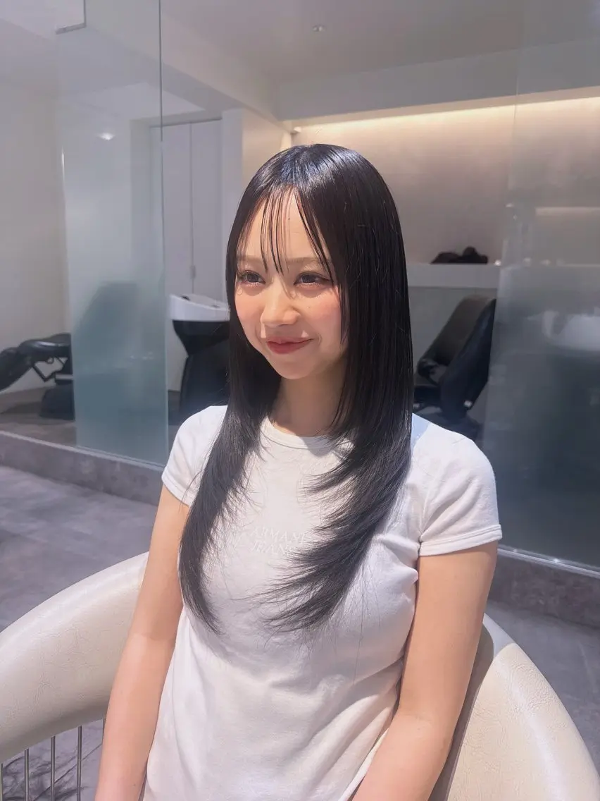 ロング カラー 透明感カラー 顔まわりレイヤー 髪質改善 レイヤーカット トリートメント カット ヘアカラー トリートメント 💎透明感カラー特化 💎TAISEIのヘアスタイル