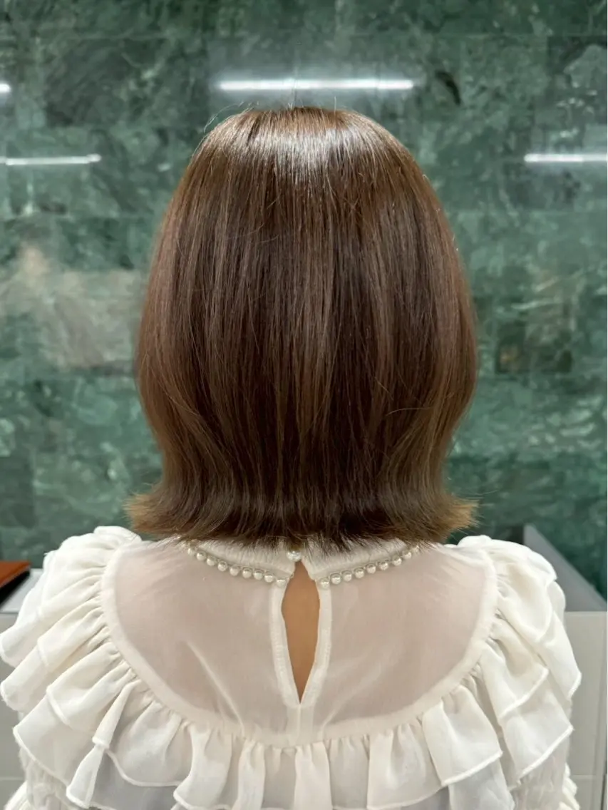 ミディアム カラー ブラウンカラー ナチュラルブラウン ✨️赤み消しカラー/ けんしん/ミルクティのヘアスタイル