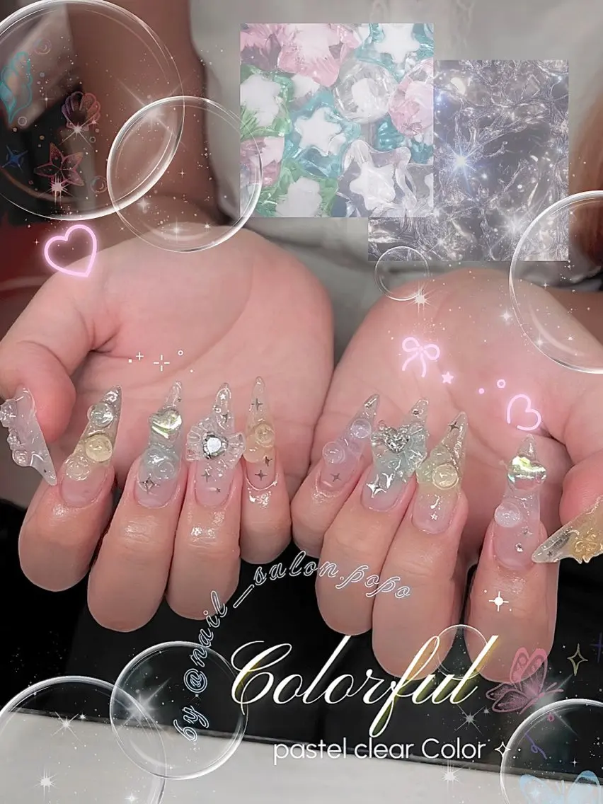 ネイル クリアネイル ハンドネイル nailsalon popoのネイルデザイン