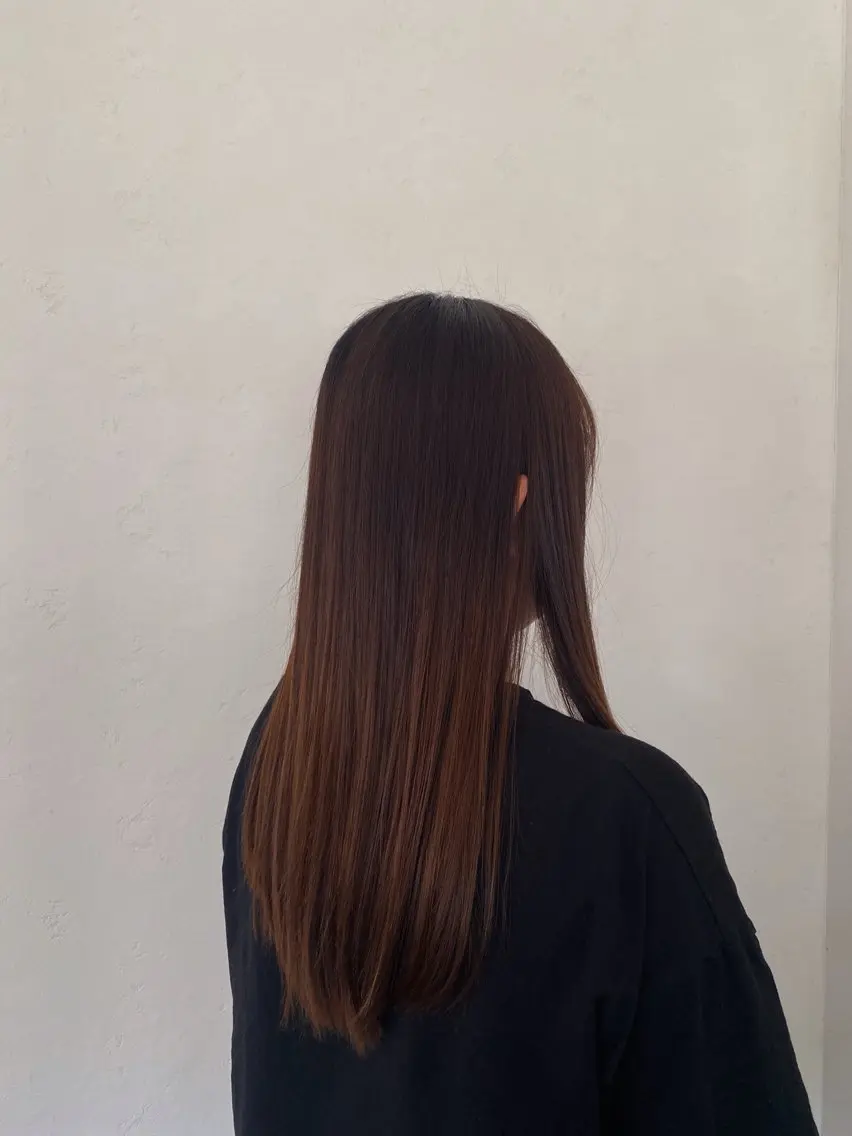 ロング 縮毛矯正 カラーモデル募集🩰 Amiのヘアスタイル