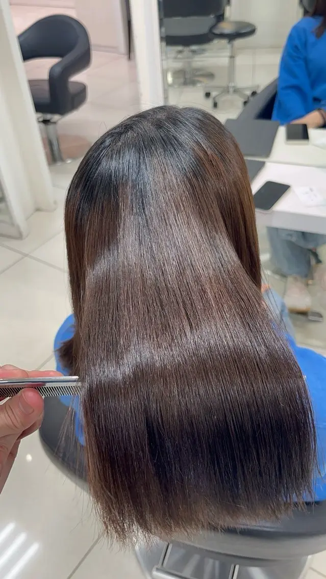 ロング パーマ 縮毛矯正 カット 縮毛矯正 縮毛矯正指名No.1 艶カラー/SHIMAのヘアスタイル